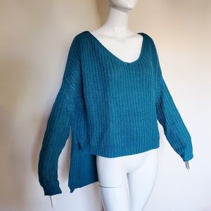 Uniq Teal Oversized Sweater